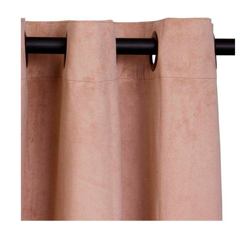 Cortina Argolla de Felpa New Velvet 140x220 Beige