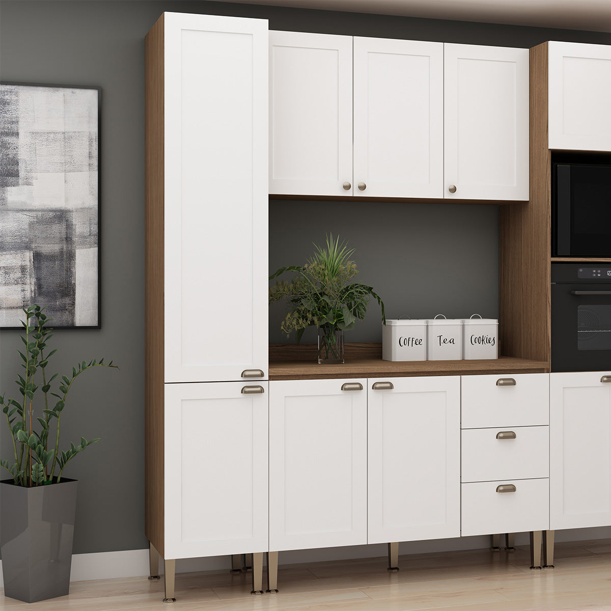 Despensa Alta de Cocina 2 Puertas Conecta 400 - Blanco 1308P.0001