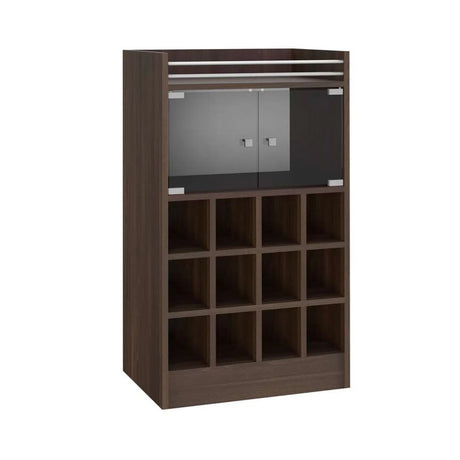 Bar havai 12 botellas con puertas de vidrio