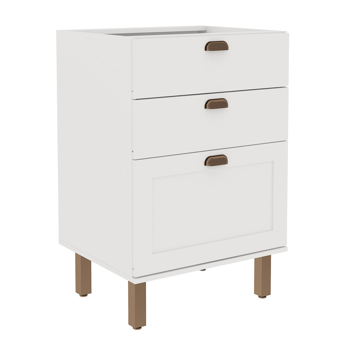 Mueble Base de Cocina 3 Cajones 600 Studio - Blanco 1504.0002