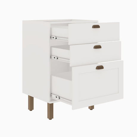 Mueble Base de Cocina 3 Cajones 600 Studio - Blanco 1504.0002