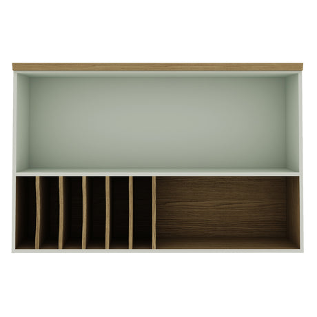Mueble Aéreo de Cocina Puerta de Vidrio y Repisa con Separadores 1200 Studio - Verde Menta 1510.0001
