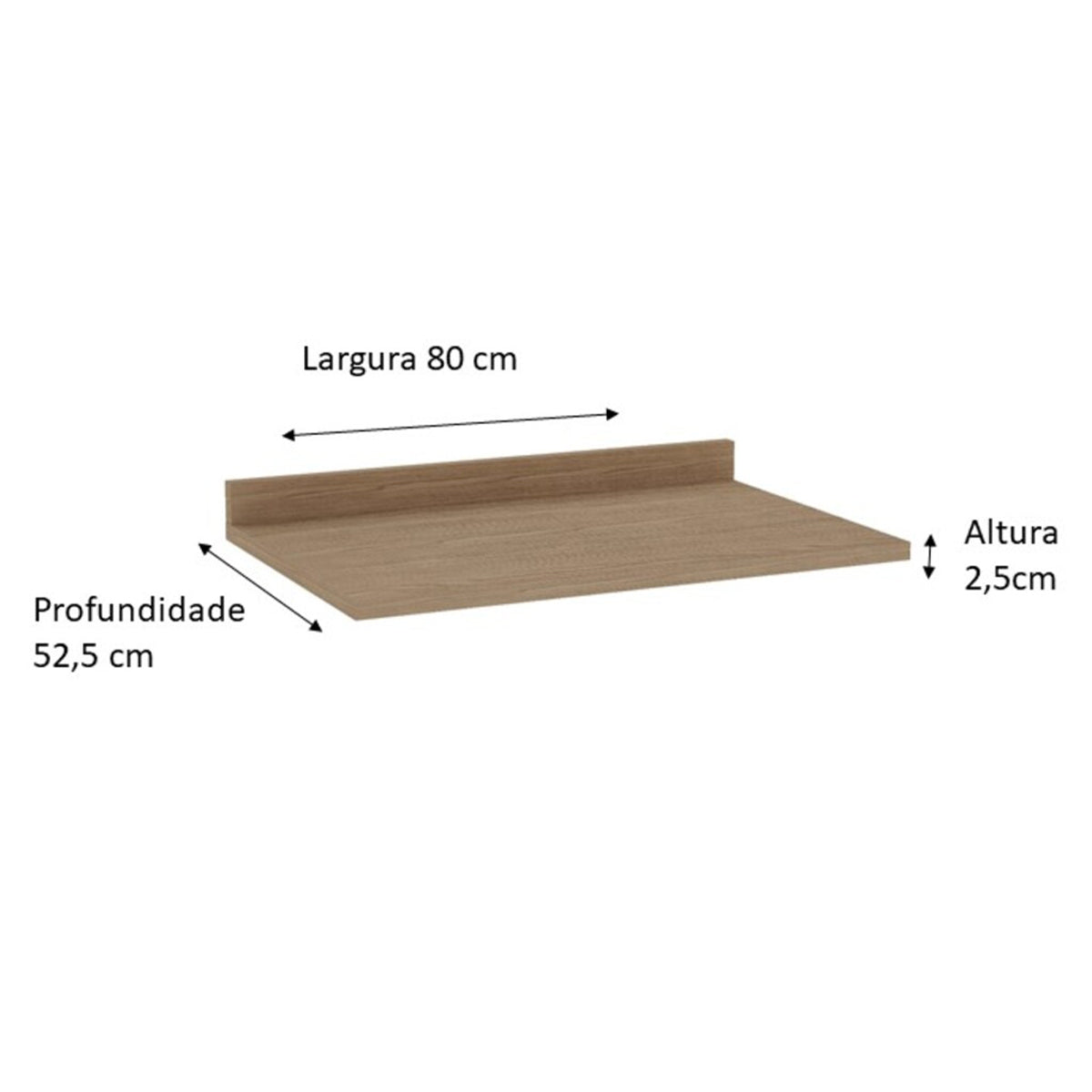 Cubierta Mueble Base de Cocina 800 Studio - Ebano 1518.0001