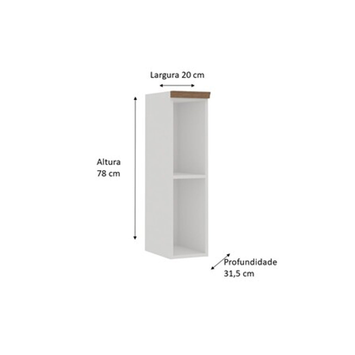 Mueble Aéreo Extensión de Cocina 200 Studio - Blanco 1523.0002