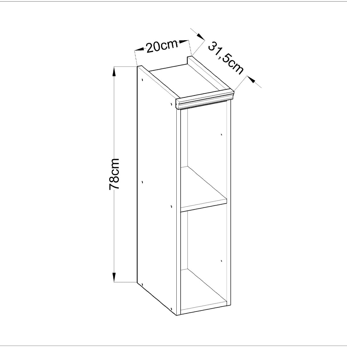 Mueble Aéreo Extensión de Cocina 200 Studio - Blanco 1523.0002