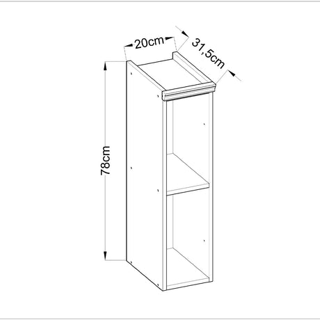 Mueble Aéreo Extensión de Cocina 200 Studio - Blanco 1523.0002