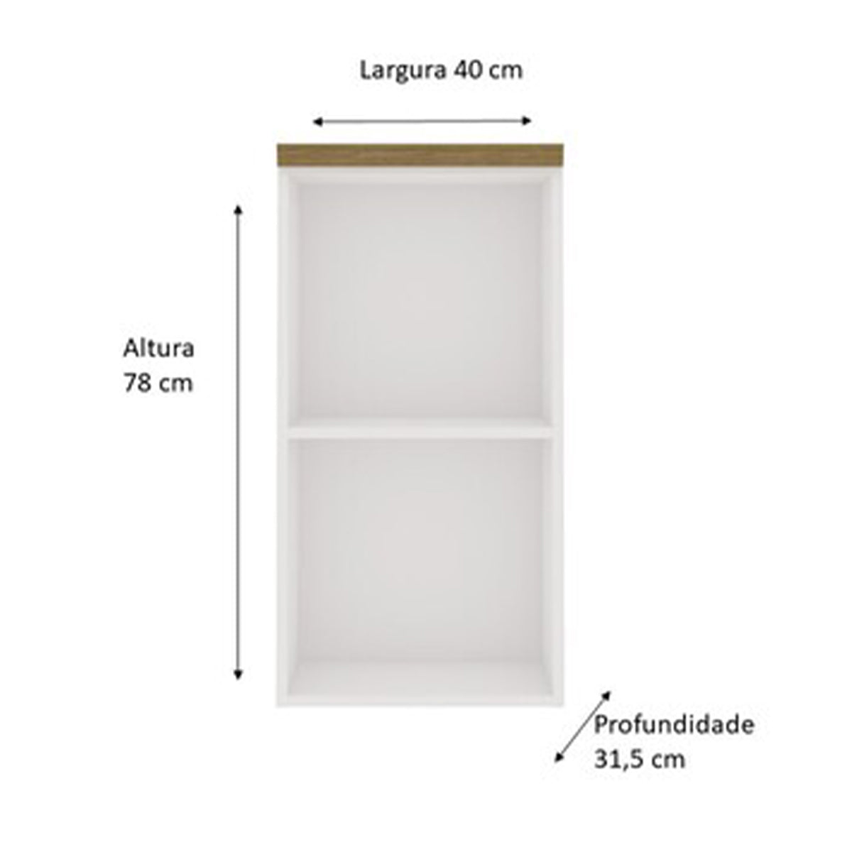 Mueble Aéreo de Cocina 1 Puerta 400 Studio - Blanco 1524.0002