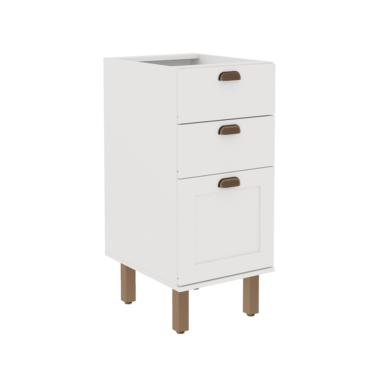 Mueble Base de Cocina 3 Cajones 400 Studio - Blanco 1527.0002