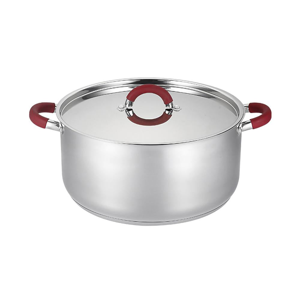 Cacerola acero inoxidable 30x15 cms-tapa acero-linea nizza