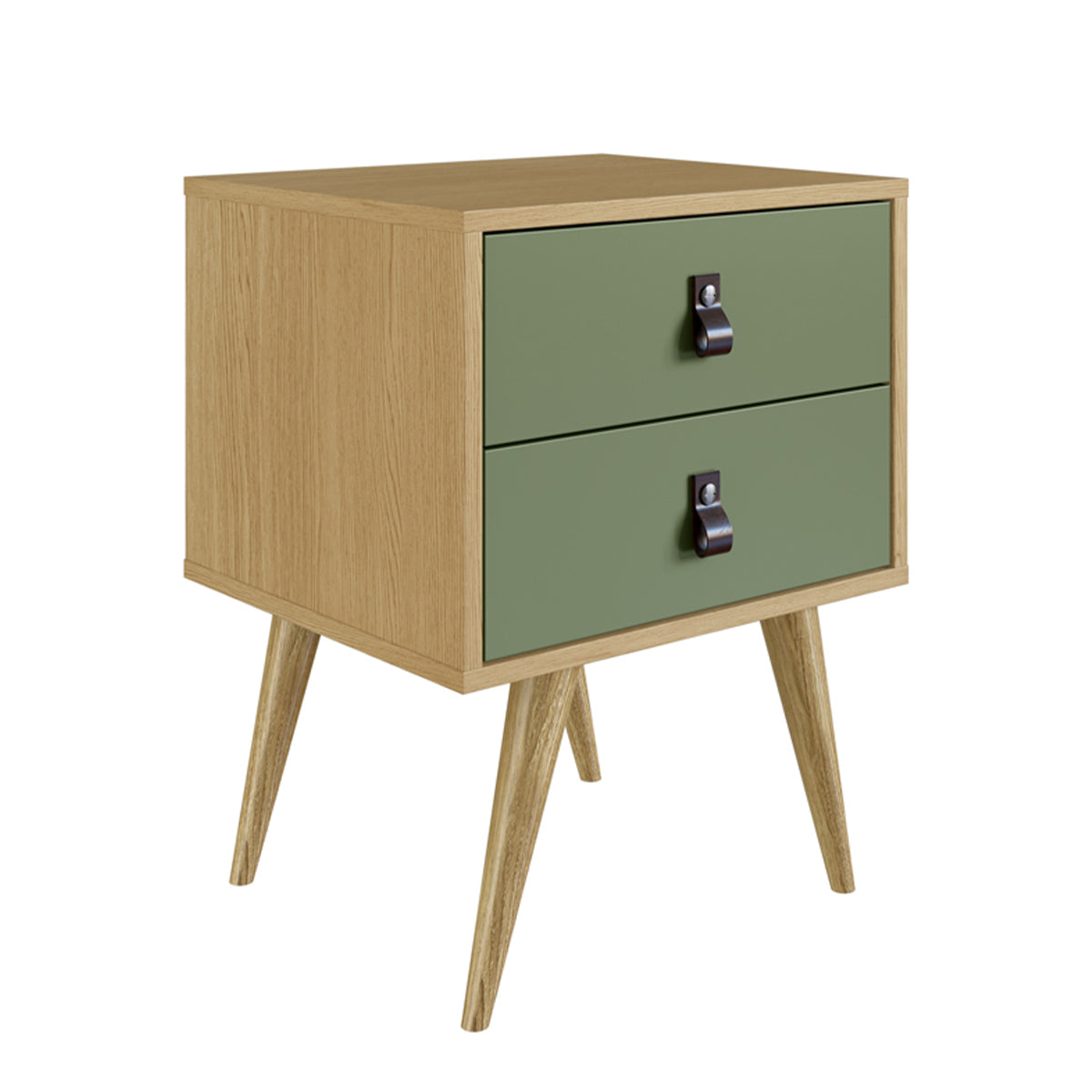 Velador Amber 2 Cajones Verde