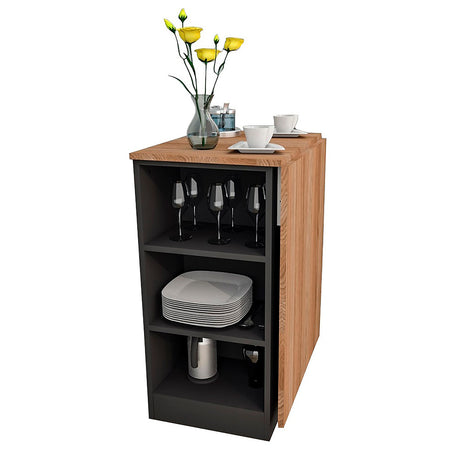 Mesa de Cocina Desmontable con 3 Gavetas