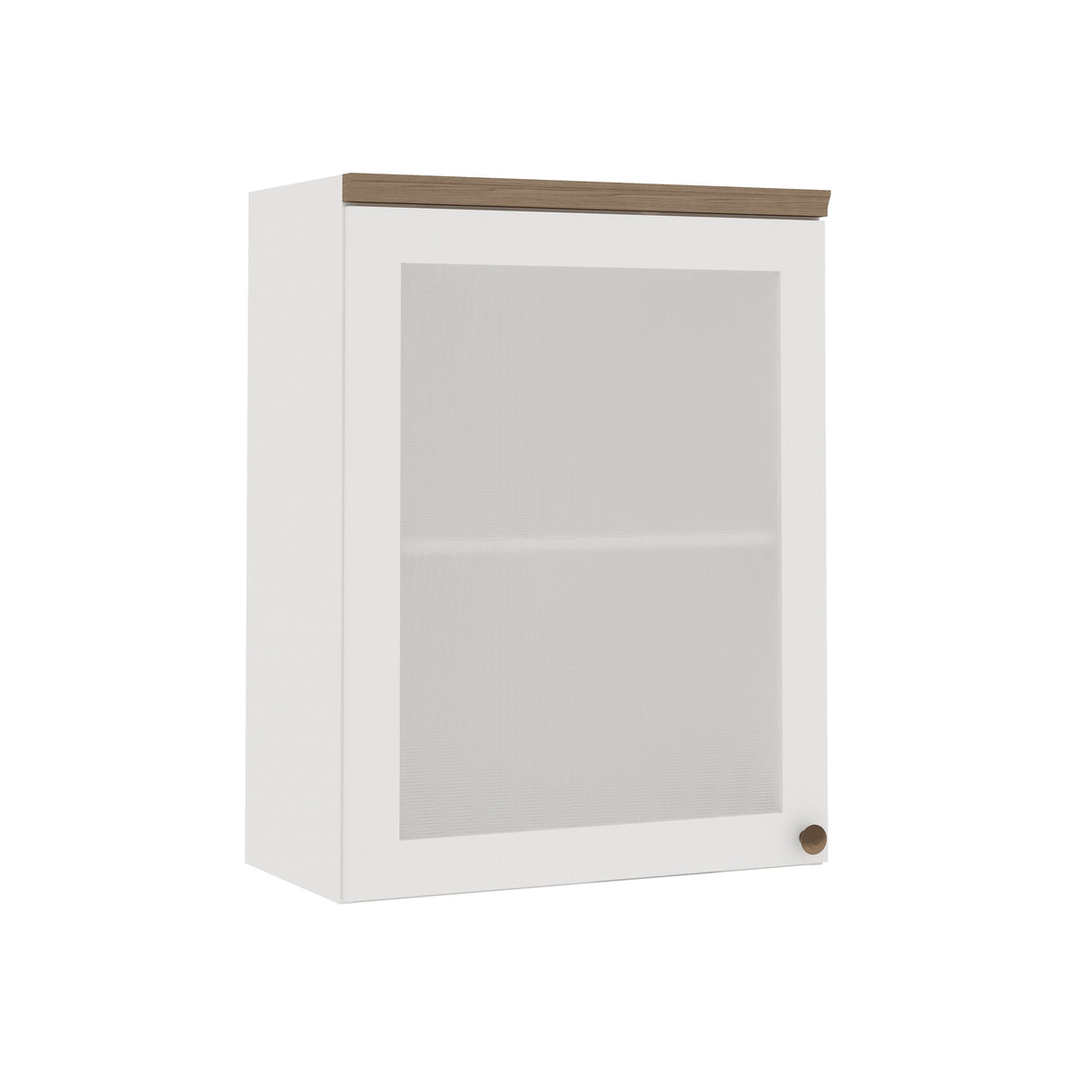 Mueble Aéreo de Cocina 1 Puerta de Vidrio Empavonado 600 Studio - Blanco 1507.0002