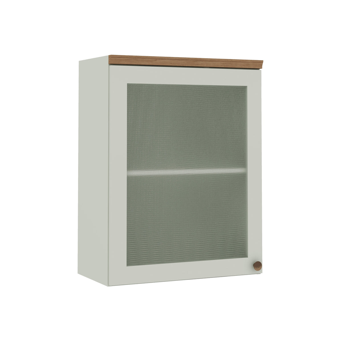 Mueble Aéreo de Cocina 1 Puerta de Vidrio Empavonado 600 Studio - Verde Menta 1507.0001