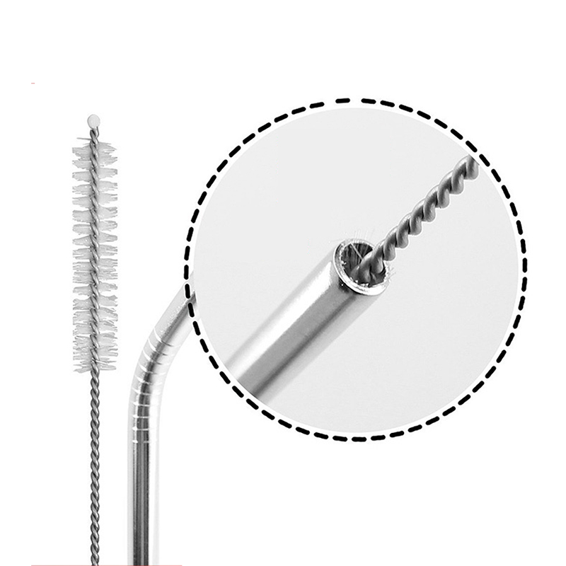 Set 4 Bombillas Acero Inoxidable + 1 Cepillo