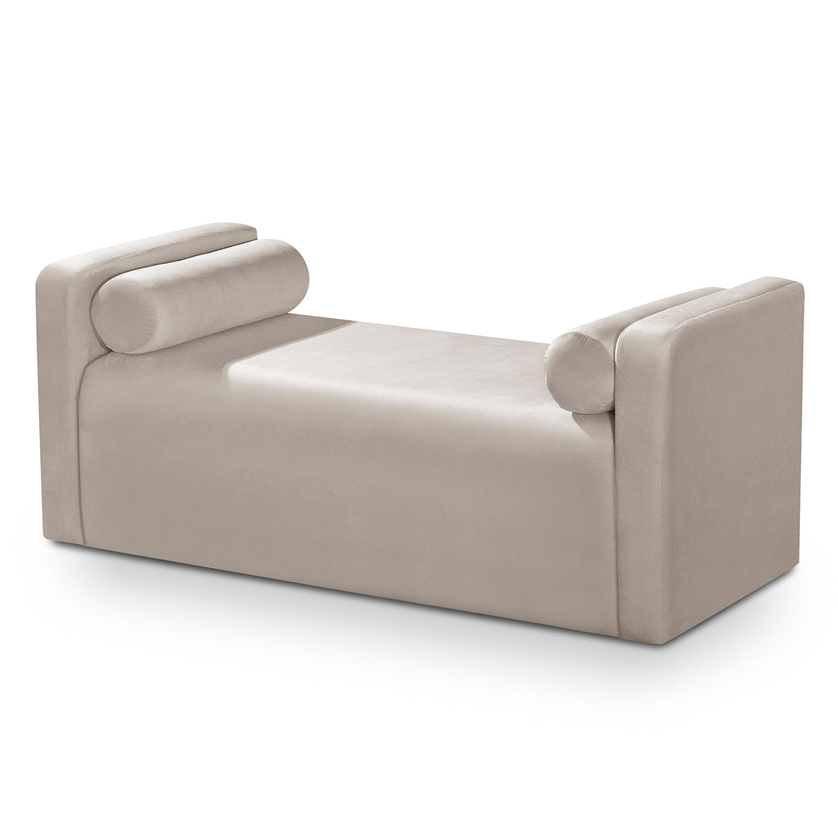 Diván Banqueta Dubai Terciopelo Crema