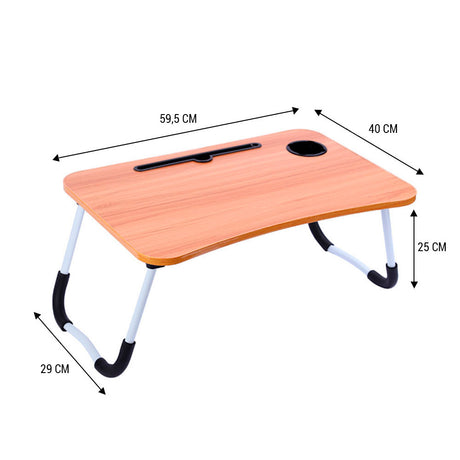 Mesa Plegable Portatil Notebook Cama Desayuno Rosado