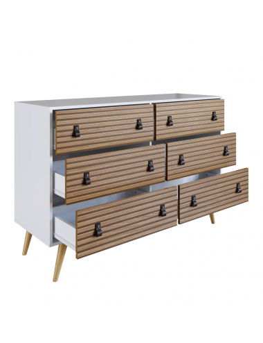 COMODA AMBER 6 GAVETAS BLANCO