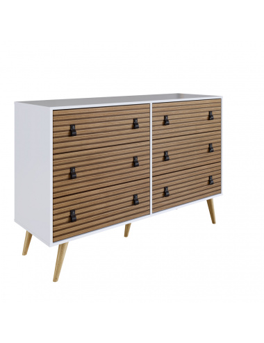 COMODA AMBER 6 GAVETAS BLANCO