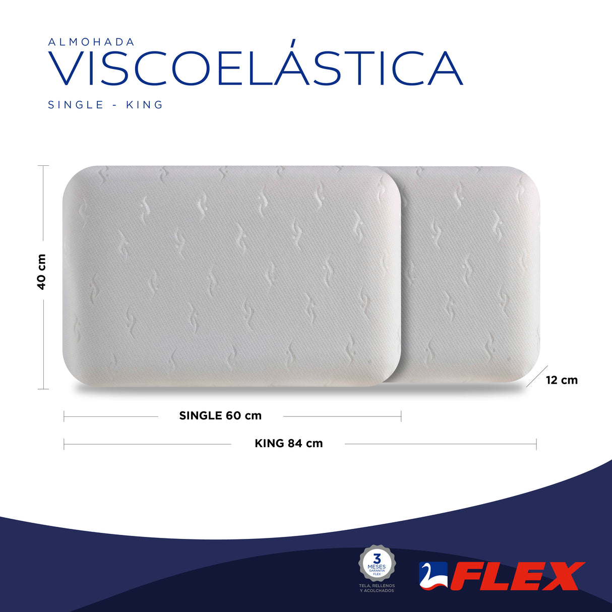 Cama Europea Calma Pocket King + Kit 2 Almohadas FLEX-H Viscoelásticas