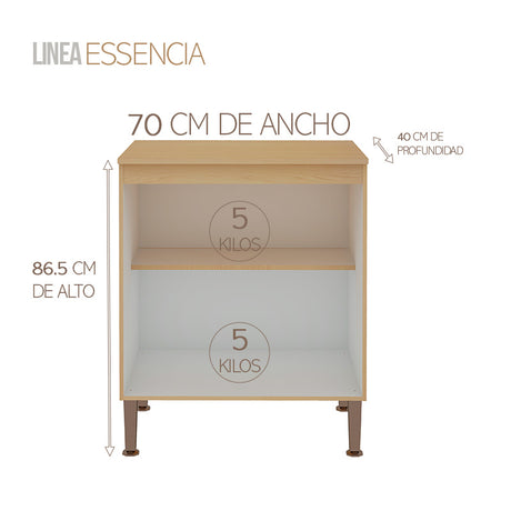 Mueble Base 2 Puertas 70 cm - Essencia 1019.0003