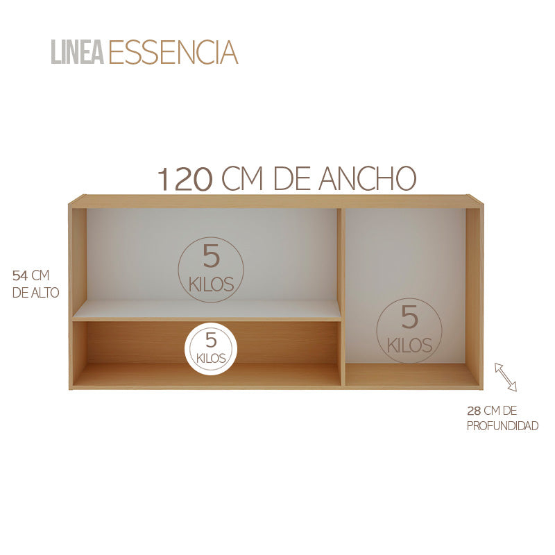 Mueble Mural de Cocina Aéreo 3 Puertas 1 Estante - Essencia 1020.0003