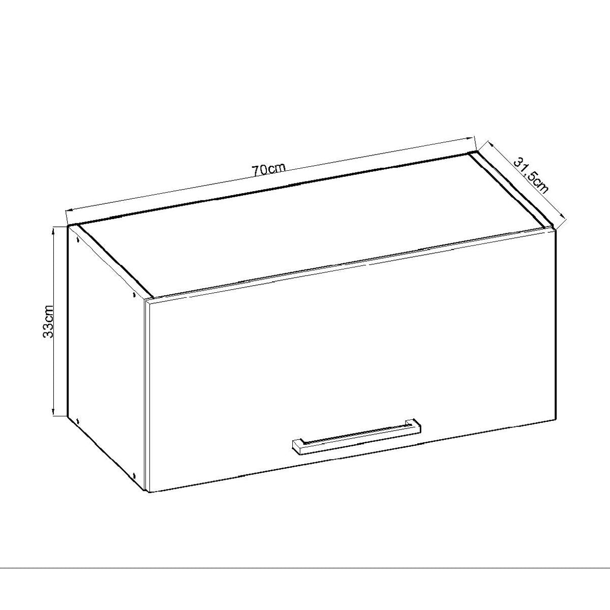 Mueble Mural Aéreo 700 de Cocina Conecta - Fendi 1302L.0002