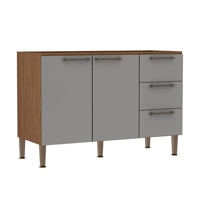 Mueble Base 2 Puertas 3 Cajones Corredera Telescópica Conecta - Fendi 1303L.0002