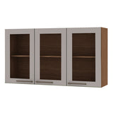 Mueble Mural Aéreo 3 Puertas Vidrio de Cocina Conecta - Fendi 1318L.0002