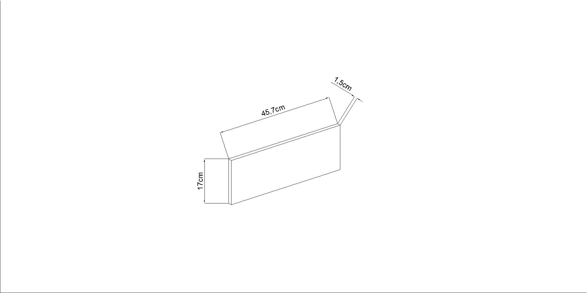 Zocalo Lateral 45,7 cm Para Mueble Base Linea Studio Blanco 1522
