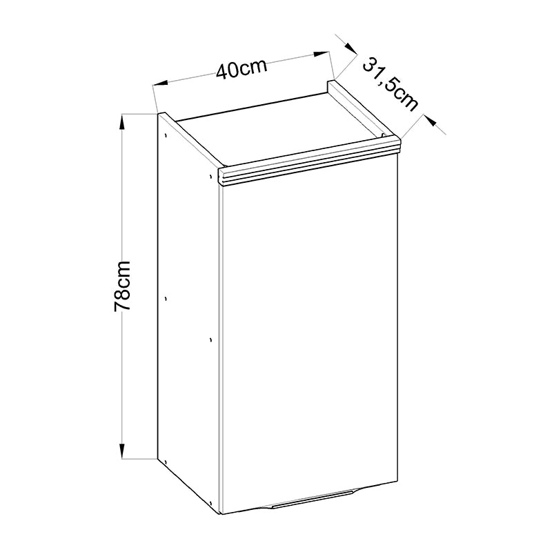 Mueble Mural Aéreo 1624 40 cm Itapua