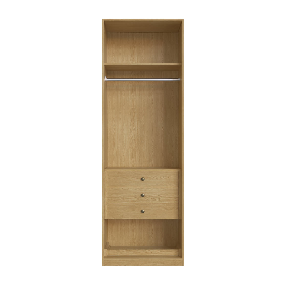 Ropero Infinity 2 Puertas, Colgador y 3 Cajones Savana Blanco