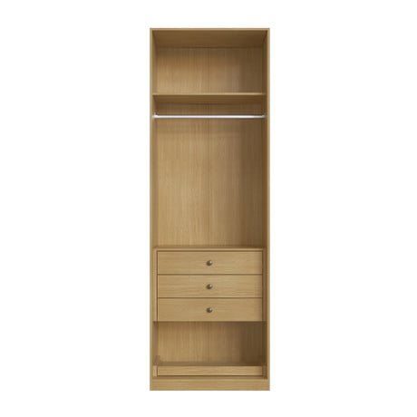 Ropero Infinity 2 Puertas, Colgador y 3 Cajones Savana Blanco