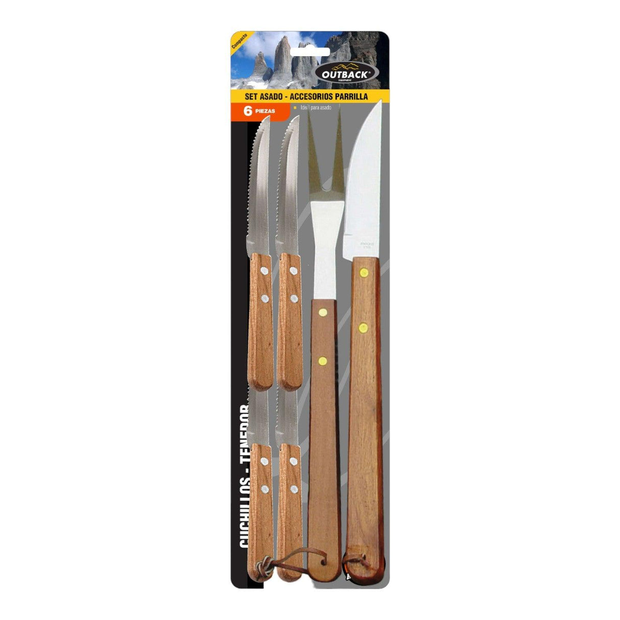 Set De Cuchillos Para Asado Outback 6 Piezas