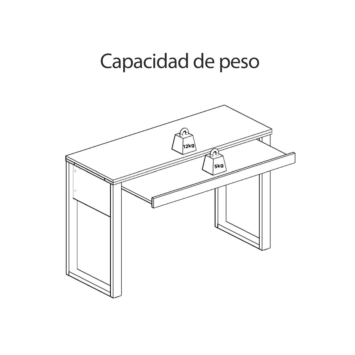 Escritorio Taurus Negro Madera