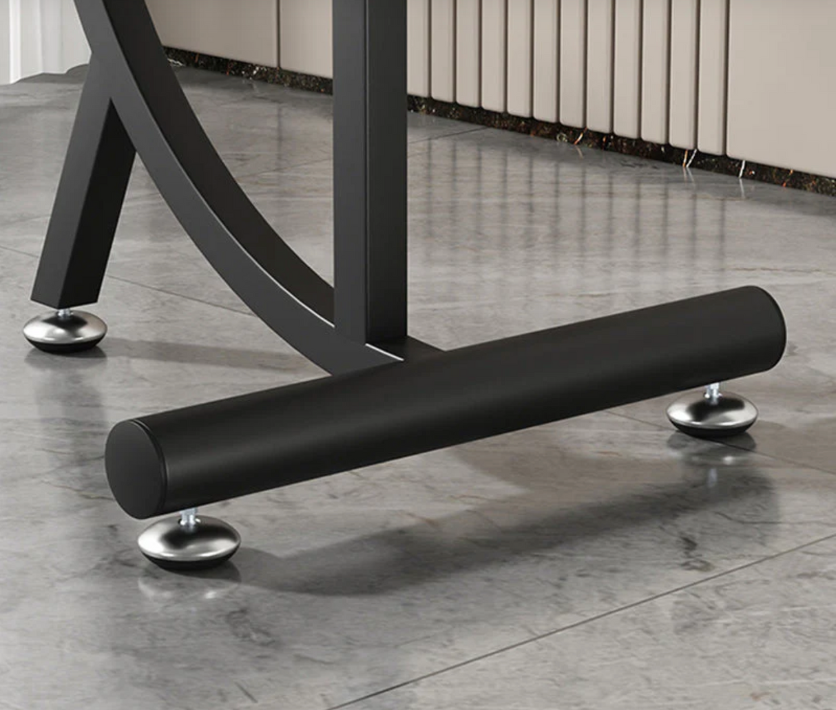 Mesa Lateral Curva Nogal  2 Niveles