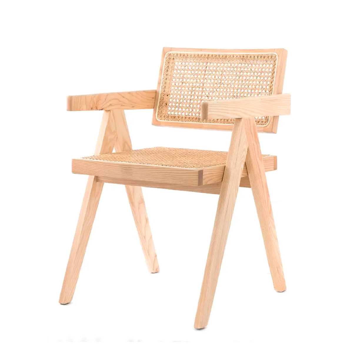 Silla Sitial Butaca Chandigarh Madera Rattan