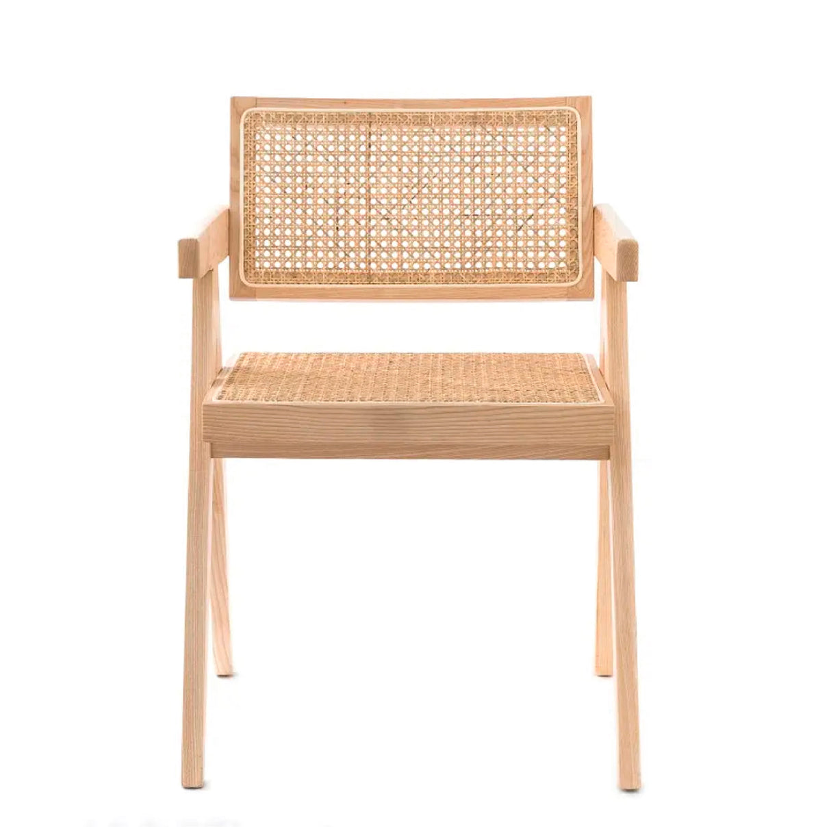 Silla Sitial Butaca Chandigarh Madera Rattan