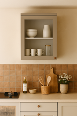 Mueble Aéreo de Cocina 1 Puerta de Vidrio Empavonado 600 Studio - Fendi 1507.0003