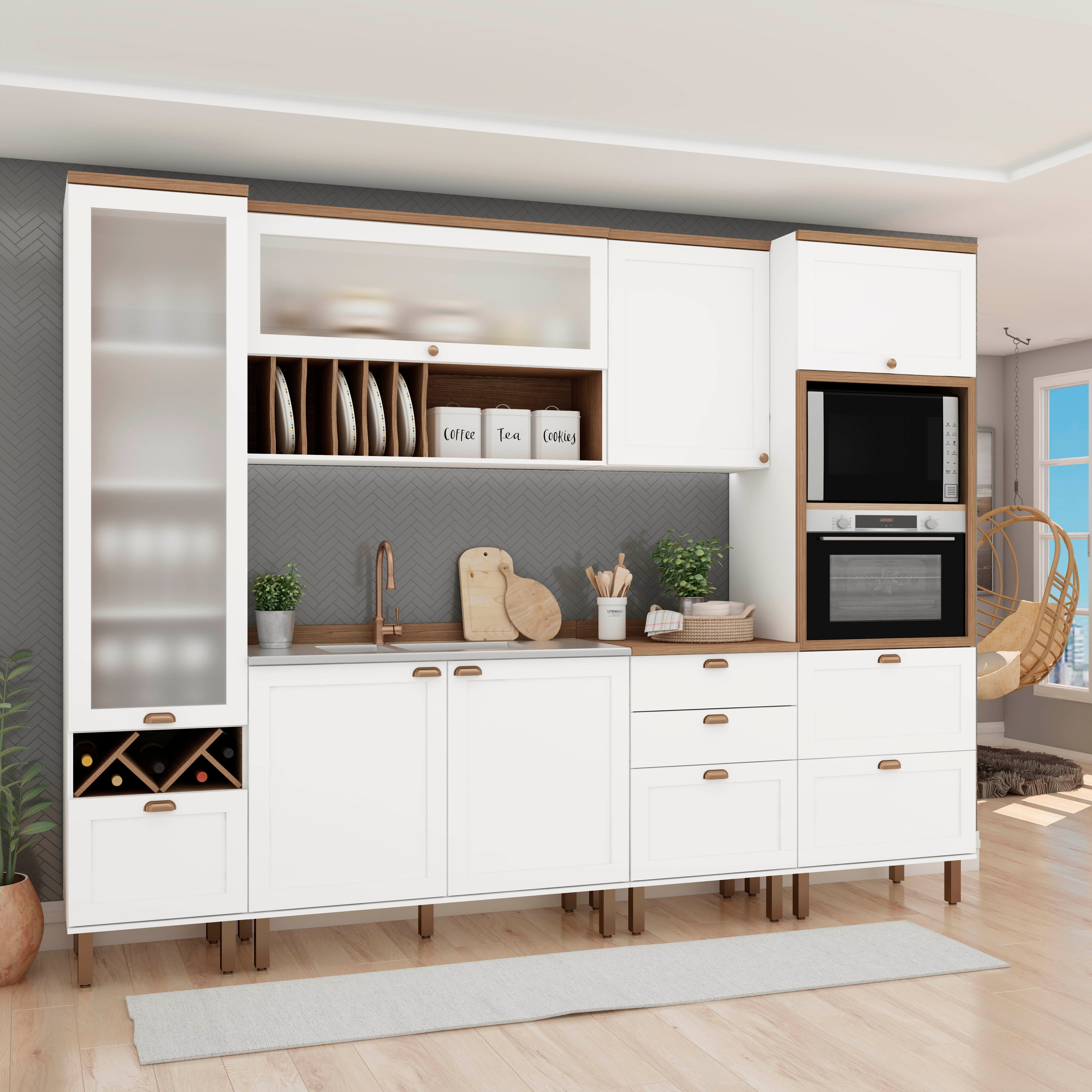Set Muebles Studio Blanco Lizzet