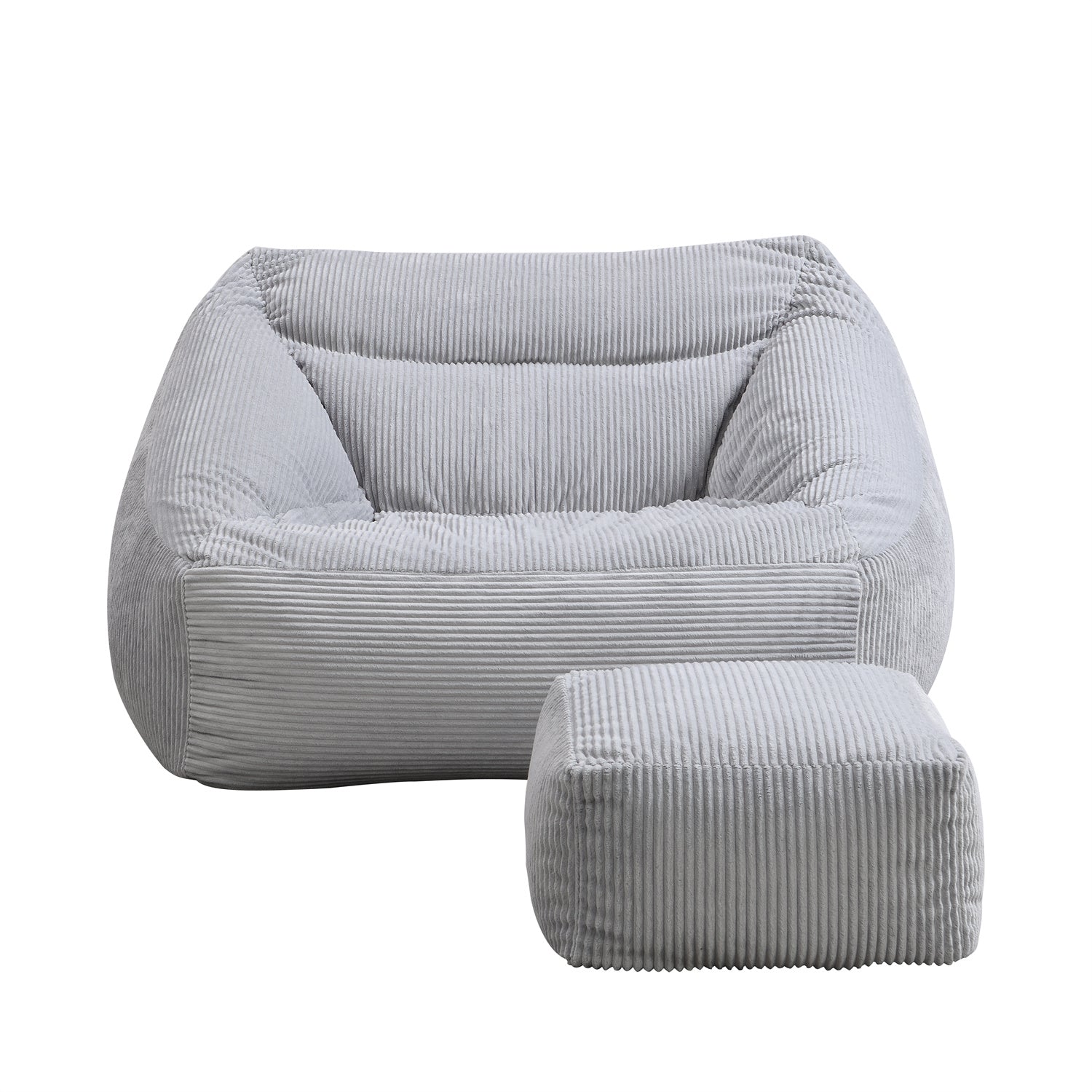  BBFQL Sofá perezoso puff individual pequeño sofá dormitorio  balcón puf ocio silla perezosa puff sofá (color gris claro, tamaño: 18.5 x  35.4 x 23.6 in) : Hogar y Cocina