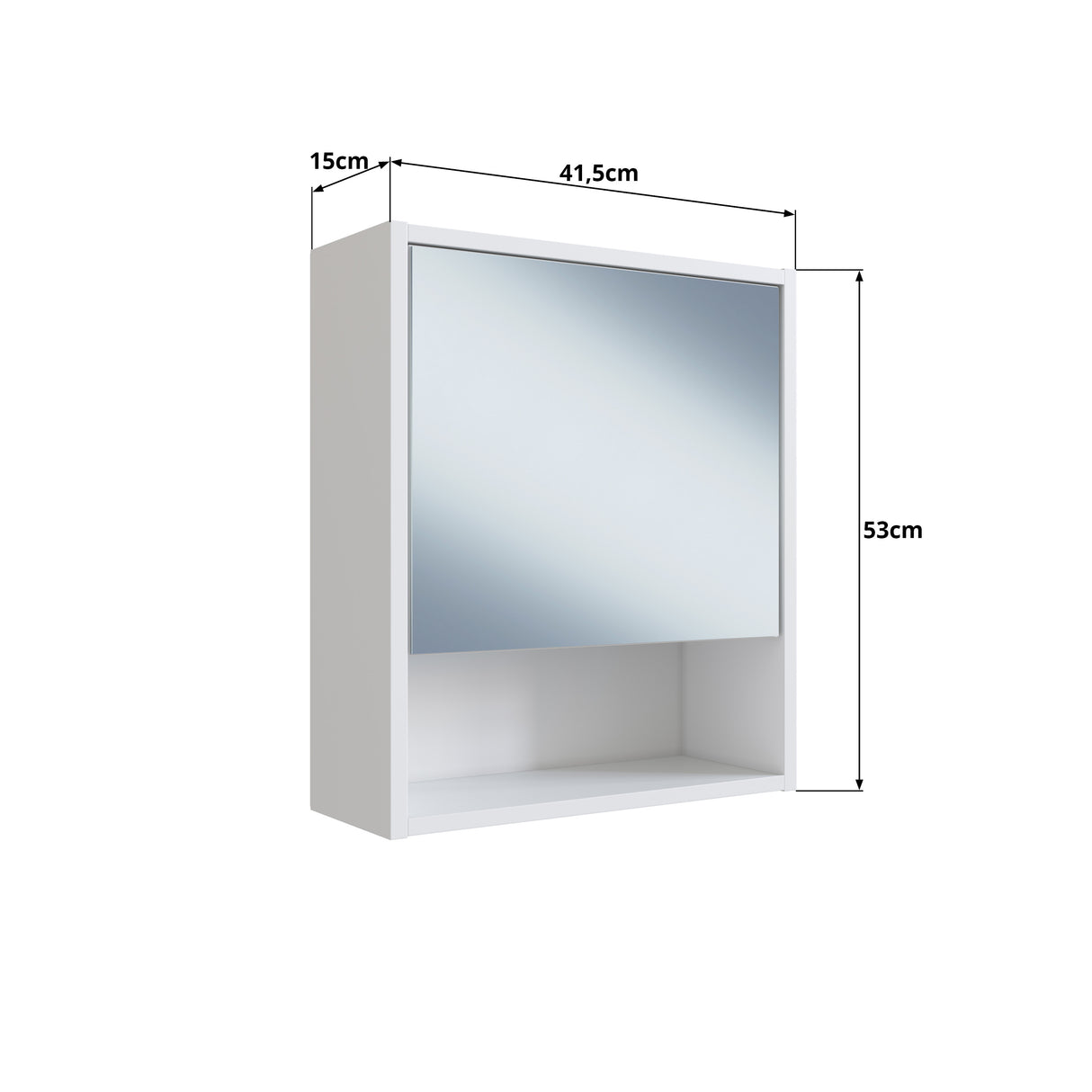 Gabinete de baño Nova con espejo Slim Blanco B85.038