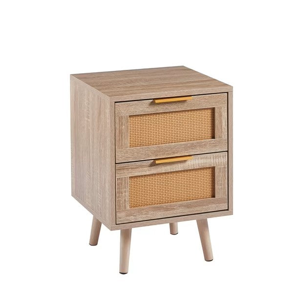 Velador Rattan Nordic 2 Cajones