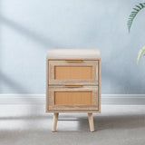 Velador Rattan Nordic 2 Cajones