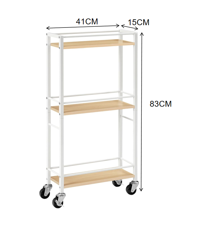 Carro Organizador Angosto con Ruedas 41 cm
