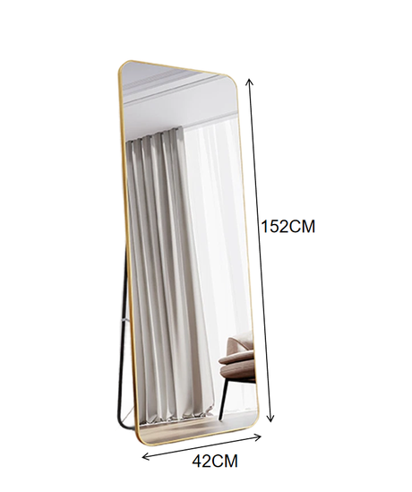 Espejo de Cuerpo Completo con Marco Dorado 152 cm