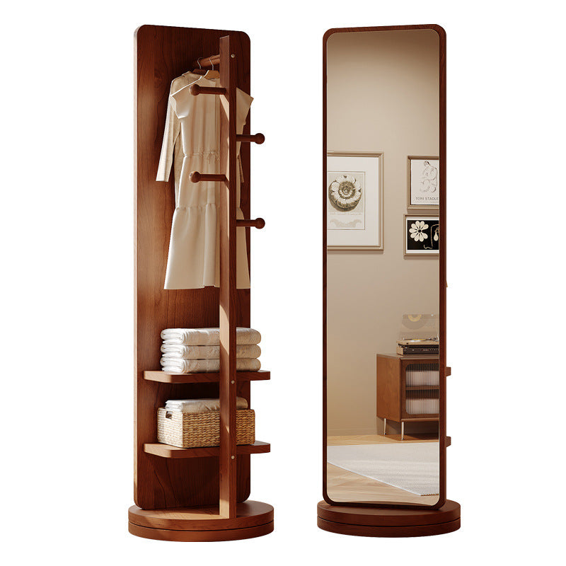 Espejo de Cuerpo Completo con Perchero y Repisas 168 cm