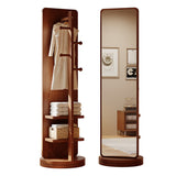 Espejo de Cuerpo Completo con Perchero y Repisas 168 cm