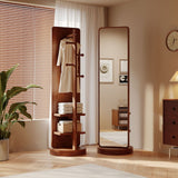 Espejo de Cuerpo Completo con Perchero y Repisas 168 cm