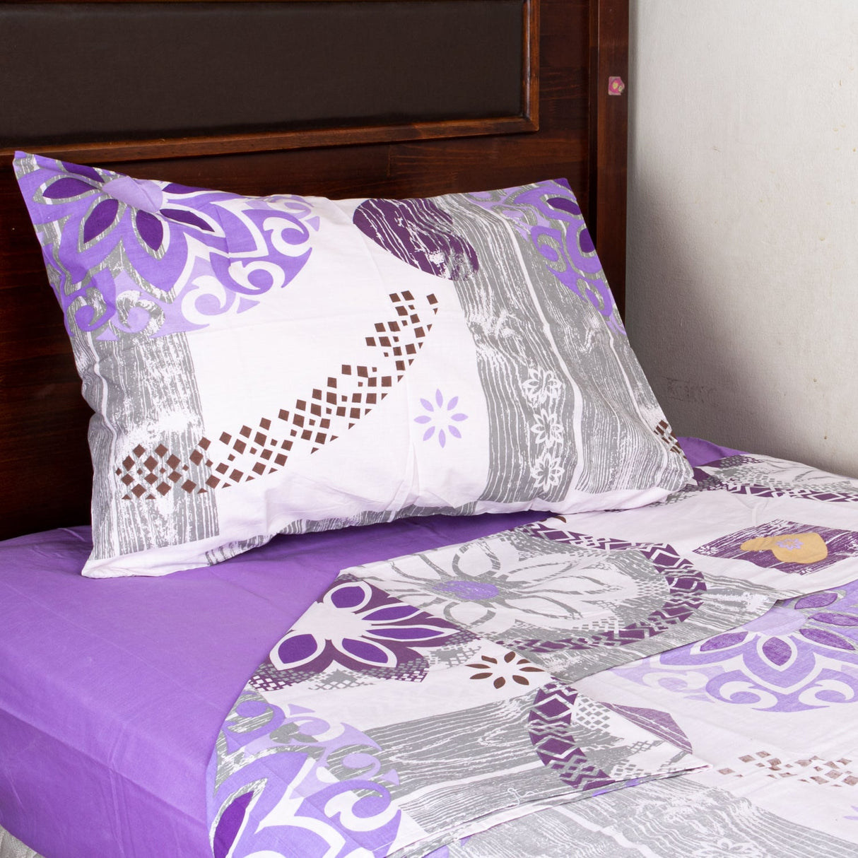 🎁 Juego de Sabanas Modelo Mandala 1,5 Plazas Lila (100% off)