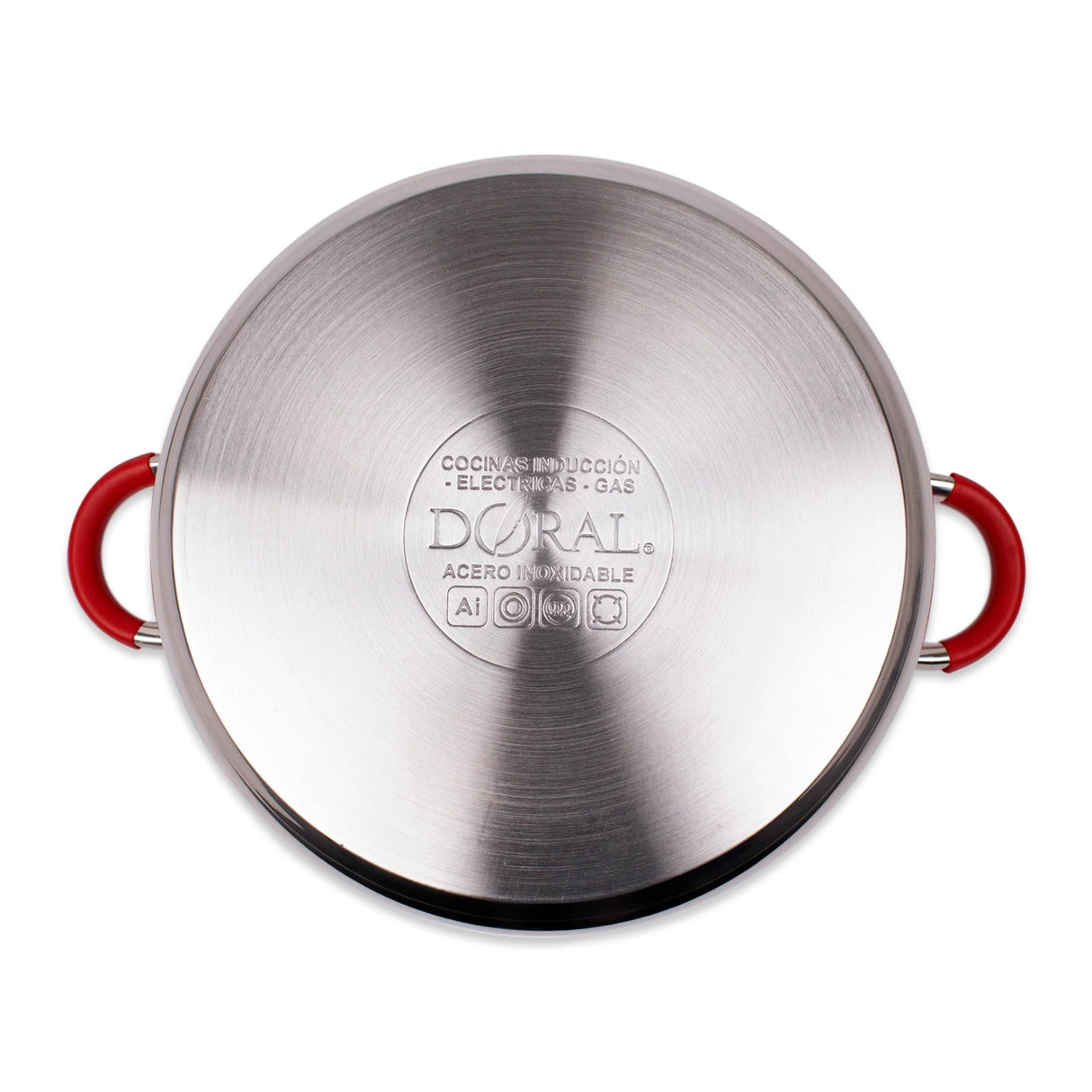 Cacerola acero inoxidable 6 Litros 24 X 12 cms - tapa acero - linea nizza